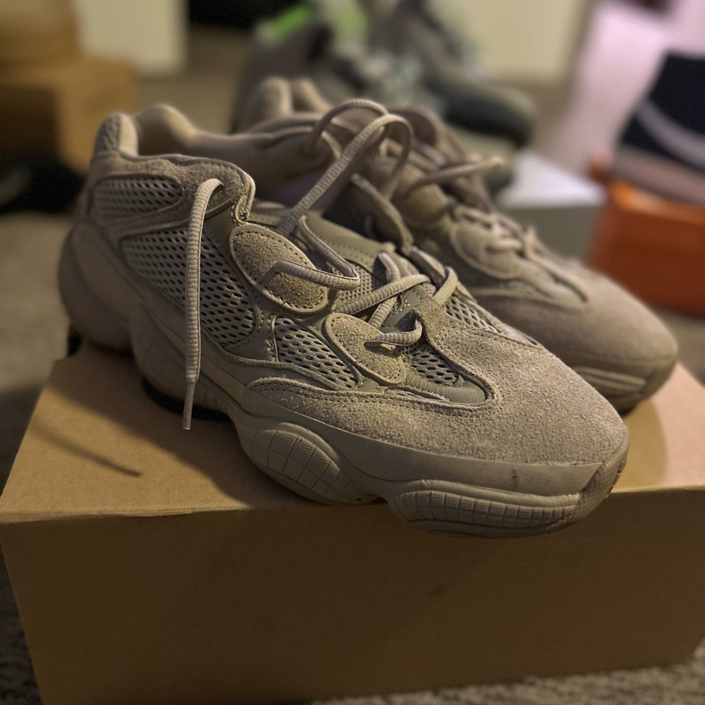 Yeezy 500. Clean. Worn sparingly. Fits snug.